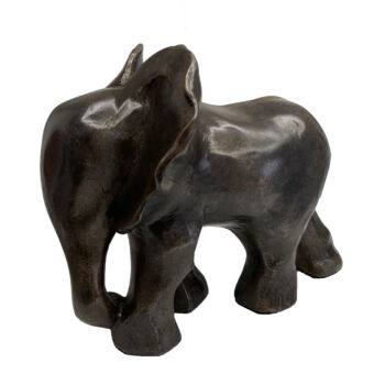 Sculpture intitulée "L'éléphanteau" par Michèle Goumain, Œuvre d'art originale, Bronze