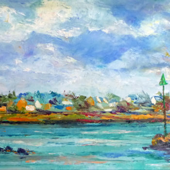 Peinture intitulée "St Cado" par Michel Hamelin, Œuvre d'art originale, Huile