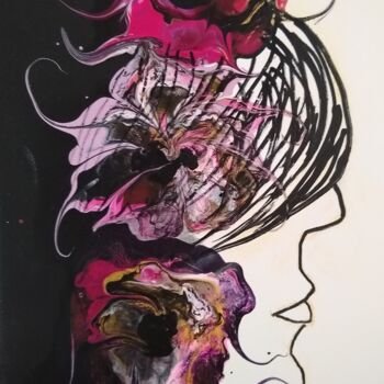 「La jeune fille et l…」というタイトルの絵画 Michelle Dechaudによって, オリジナルのアートワーク, アクリル