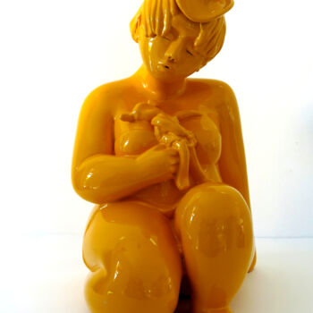 Sculpture titled "Sculpture femme Amo…" by Michelle Peyre (Mimi), Original Artwork, Resin