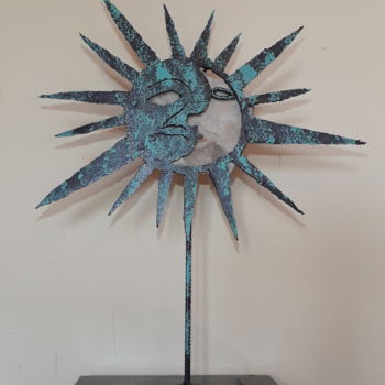 Scultura intitolato "Soleil de lune" da Michel Sidobre, Opera d'arte originale, Metalli
