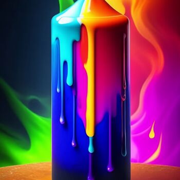 Digital Arts titled "CANDLE" by Miguel Cab, Original Artwork, AI generated image