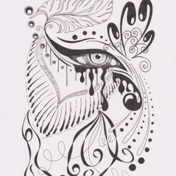 Drawing titled "The eye" by Miguel Marques, Original Artwork, Ink