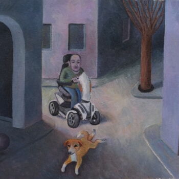 Ζωγραφική με τίτλο "El paseo" από Miguel Rojas, Αυθεντικά έργα τέχνης, Λάδι
