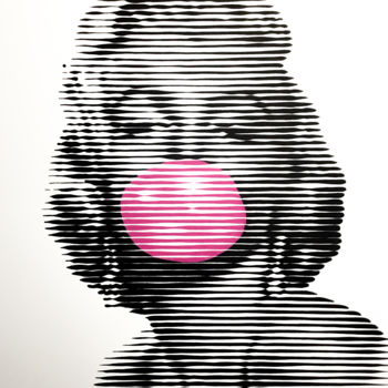 Pintura titulada "Bubble gum 04" por Miguel Angel Lozano Bonora, Obra de arte original, Acrílico Montado en Panel de madera