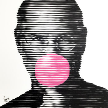 Painting titled "Bubble gum 07" by Miguel Angel Lozano Bonora, Original Artwork, Acrylic Mounted on Wood Panel