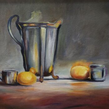 Malarstwo zatytułowany „morning with citrus…” autorstwa Михайло Слєпухін, Oryginalna praca, Olej Zamontowany na Panel drewni…