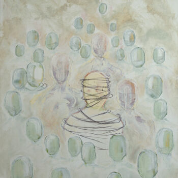 Картина под названием "Anonyme Masse" - Mike Kliemand, Подлинное произведение искусства, Темпера