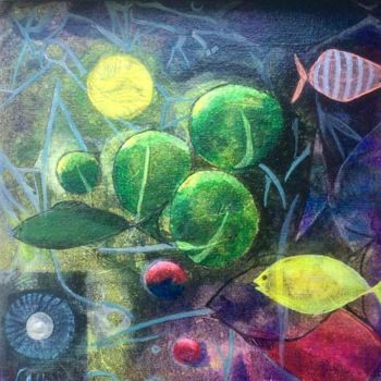 Schilderij getiteld "Подводный мир" door Liudmila Meneses, Origineel Kunstwerk, Acryl