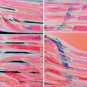 Malarstwo zatytułowany „Lightexperience No.…” autorstwa Mila Weis, Oryginalna praca, Akryl Zamontowany na Drewniana rama nos…