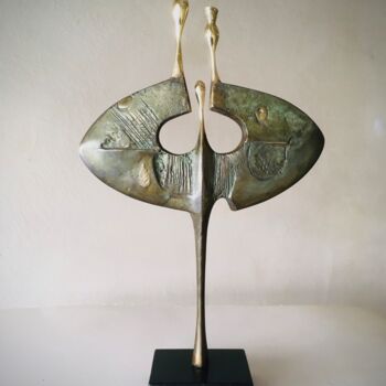 Sculptuur getiteld "Family" door Milko Dobrev, Origineel Kunstwerk, Bronzen