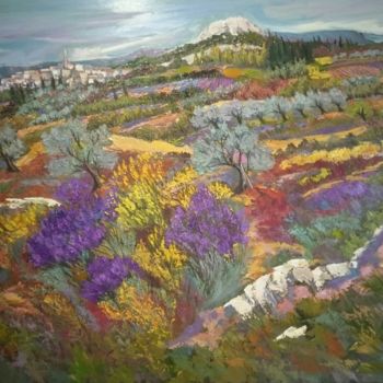 Pintura titulada "Iris en Provence" por Milorv, Obra de arte original