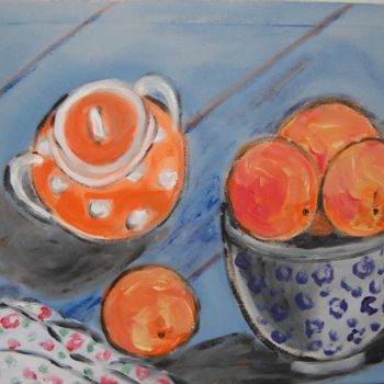 Peinture intitulée "oranges" par Milu Petersen, Œuvre d'art originale