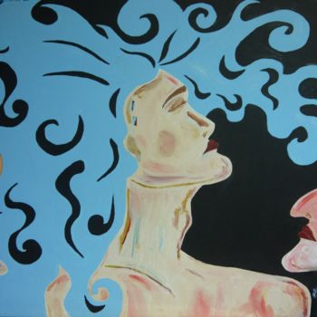 Painting titled "Vi'dere" by Minacappussi, Original Artwork, Acrylic