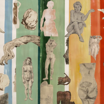 Estampas & grabados titulada "Collection de nus.3" por Mircea Nechita, Obra de arte original, Aguafuerte