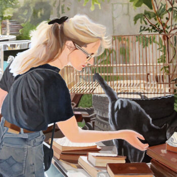 Pintura titulada "les puces" por Mireille Koehl, Obra de arte original, Acrílico Montado en Bastidor de camilla de madera