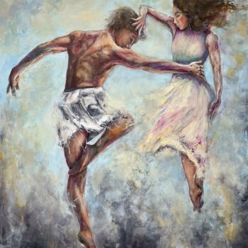 Pintura intitulada "Roman Dancers" por Miri Baruch, Obras de arte originais, Acrílico
