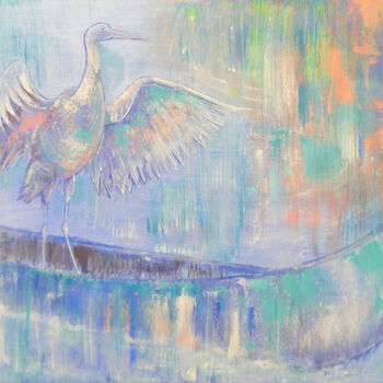 Pittura intitolato "Flight" da Miriam Van Cleemput, Opera d'arte originale, Olio