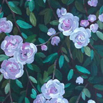 Pintura intitulada "Pink roses" por Miroslava Samoshkina, Obras de arte originais, Acrílico