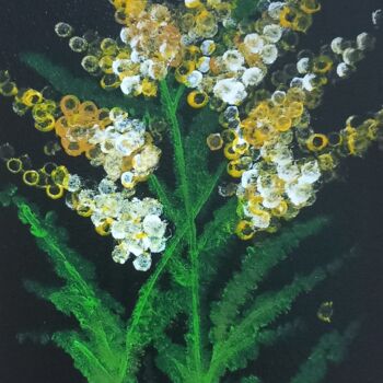 Peinture intitulée "Mimosa" par Miroslava Samoshkina, Œuvre d'art originale, Acrylique