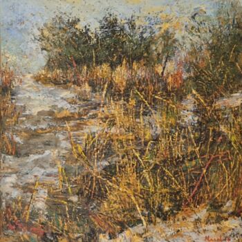 Pintura titulada "Landschaft II" por Mirsada Masal, Obra de arte original, Oleo Montado en Bastidor de camilla de madera