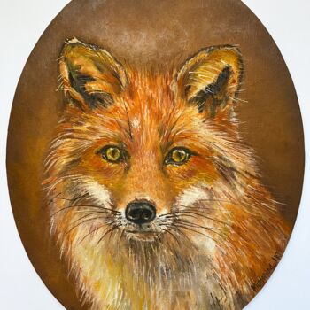 Pintura titulada "Mr Fox" por Mishanina Julia, Obra de arte original, Oleo