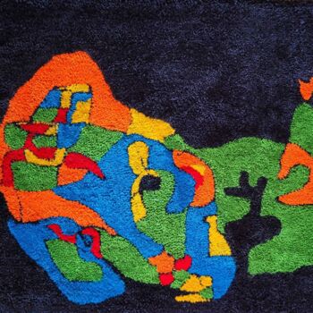 Art textile intitulée "Mon p'tit chien" par Mishra, Œuvre d'art originale, Fibre Textile