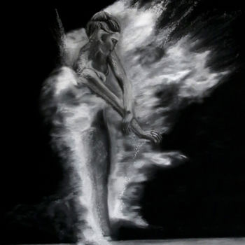 「danseuse contempora…」というタイトルの絵画 Sabine Morillonによって, オリジナルのアートワーク, パステル