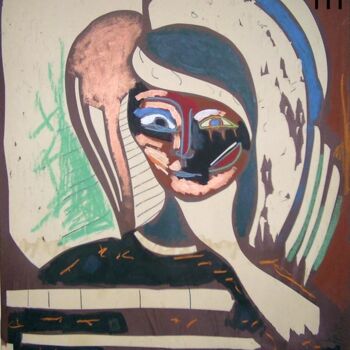 Malerei mit dem Titel "Rip Tear (series) 2" von Mi Tina, Original-Kunstwerk, Pastell
