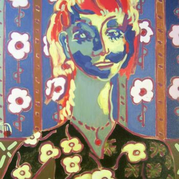 Pittura intitolato "Wallflowers" da Mi Tina, Opera d'arte originale, Acrilico