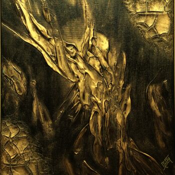 Pittura intitolato ""Vent Debout"" da Mitty, Opera d'arte originale, Acrilico Montato su Telaio per barella in legno