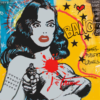 绘画 标题为“Bang” 由Jo Y Posso, 原创艺术品, 丙烯 安装在木质担架架上
