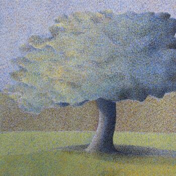 Painting titled "Arbre" by Marie José Malargé, Original Artwork, Gouache