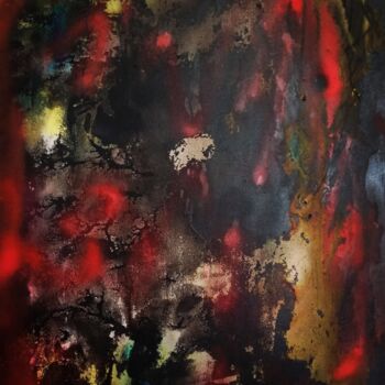 Painting titled "Nuit blanche" by Maria Ro Art, Original Artwork, Pigments