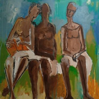 Painting titled "Untitled" by Jafeth Moiane, Original Artwork, Acrylic
