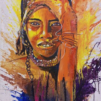 "African girl 145cm…" başlıklı Tablo Jafeth Moiane tarafından, Orijinal sanat, Akrilik