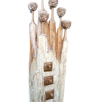 Escultura titulada "Mozambique art, Art…" por Jafeth Moiane, Obra de arte original, Madera