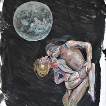 Painting titled "Orgy" by Margarita Makarova, Original Artwork, Gouache