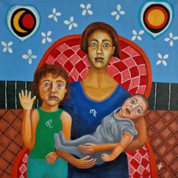 Pintura intitulada "Family" por Modern Art, Obras de arte originais, Óleo
