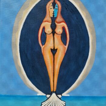 Painting titled "Venus rising from t…" by Modern Art, Original Artwork, Oil