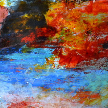 Painting titled "lac-automne.jpg" by Monik Guevel, Original Artwork