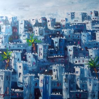 "Kasbah bleu 2" başlıklı Tablo Mohammed Bouafia tarafından, Orijinal sanat, Akrilik