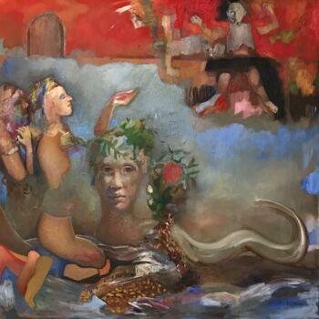 Malerei mit dem Titel "Huldigung" von Mona Dia, Original-Kunstwerk, Öl