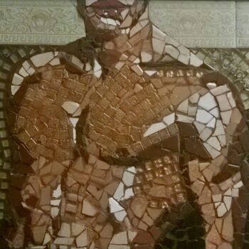 Skulptur mit dem Titel "Perseo" von Monica Berra (Monique), Original-Kunstwerk, Mosaik