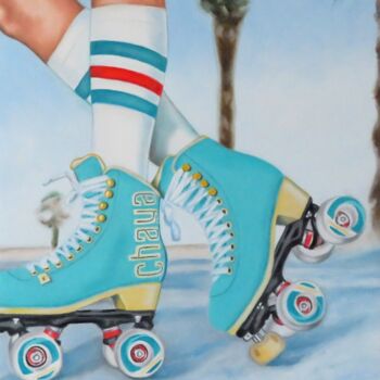 Painting titled ""Skates"" by Monika Rembowska, Original Artwork, Oil