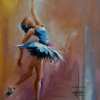 Painting titled "La danseuse.jpg" by Monique Delord, Original Artwork, Oil