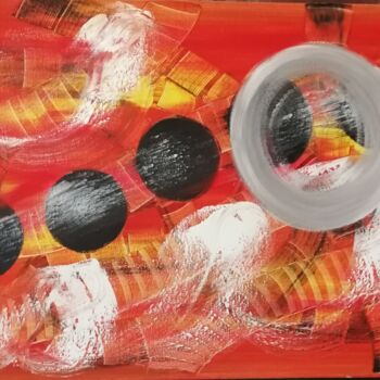 Peinture intitulée "Boules madras" par Monique Mert, Œuvre d'art originale, Huile