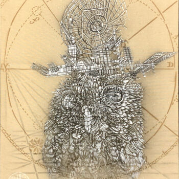 "Signaux" başlıklı Tablo Monkey Bird tarafından, Orijinal sanat, Şablon