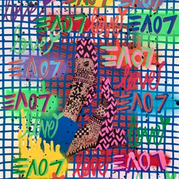 Colagens intitulada "Love Shoes Mag" por Monna Art, Obras de arte originais, Colagens