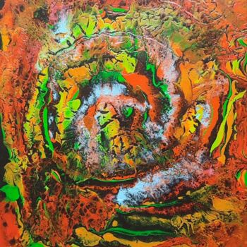 Peinture intitulée "Marte, planeta rojo" par Montserrat Garcia Falco, Œuvre d'art originale, Acrylique